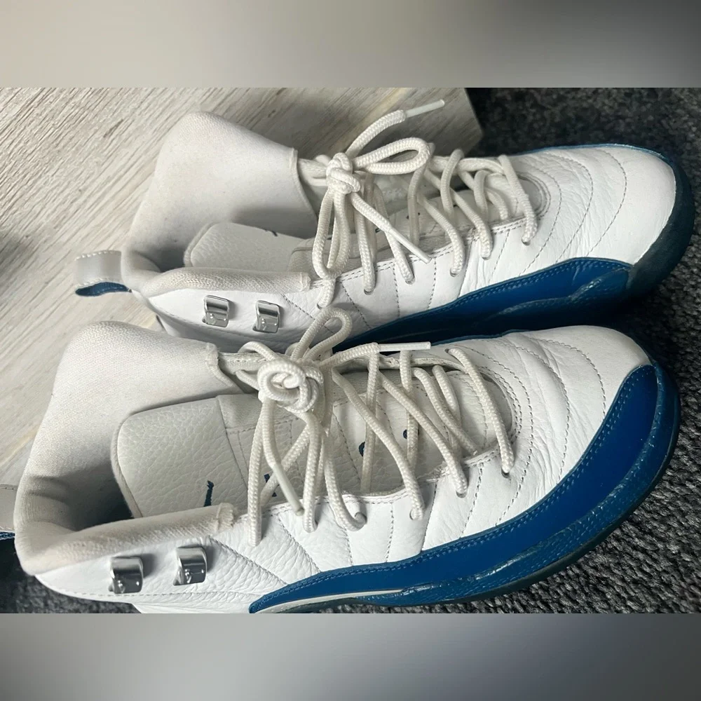 White and Blue Athletic Shoes - Picture 4 of 4